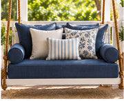 Swing Bed Back Cushion and Bolster Set with Sunbrella Fabrics
