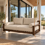 Full 5-Piece Swing Bed Cushion Set – Canvas Flax Sunbrella