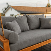 Crib 7-Piece Swing Bed Cushion Set – Cast Slate Sunbrella
