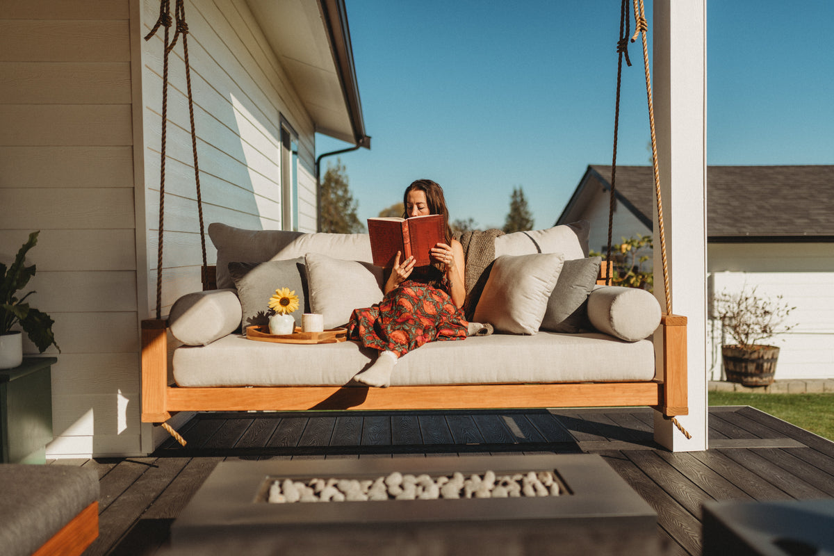 sunbrella swing bed cushions