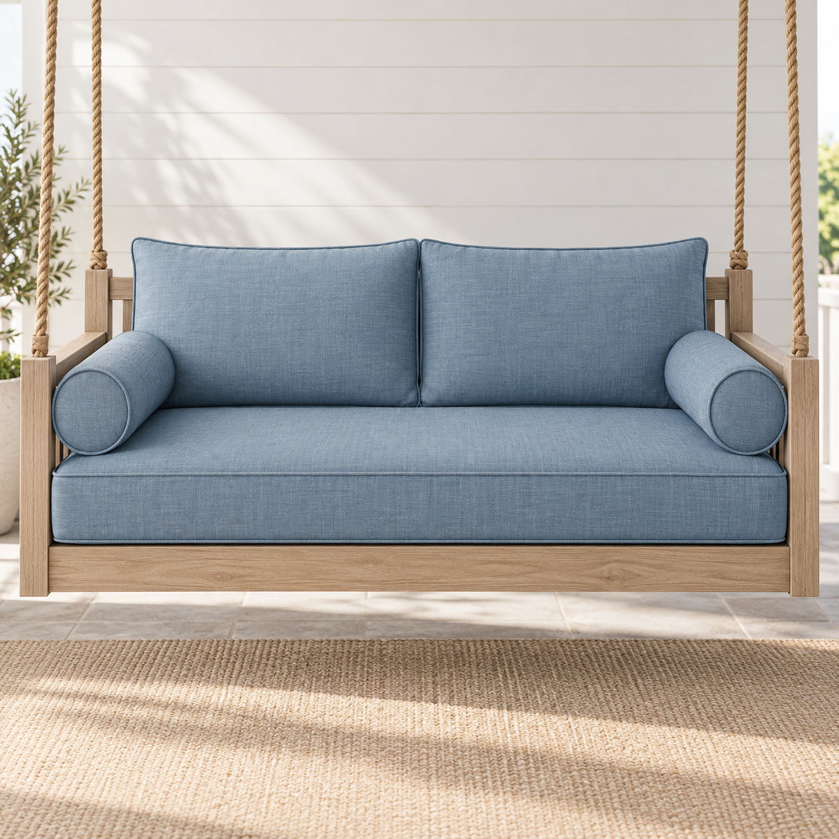 Swing Bed Back Cushion Set with Sunbrella Fabrics