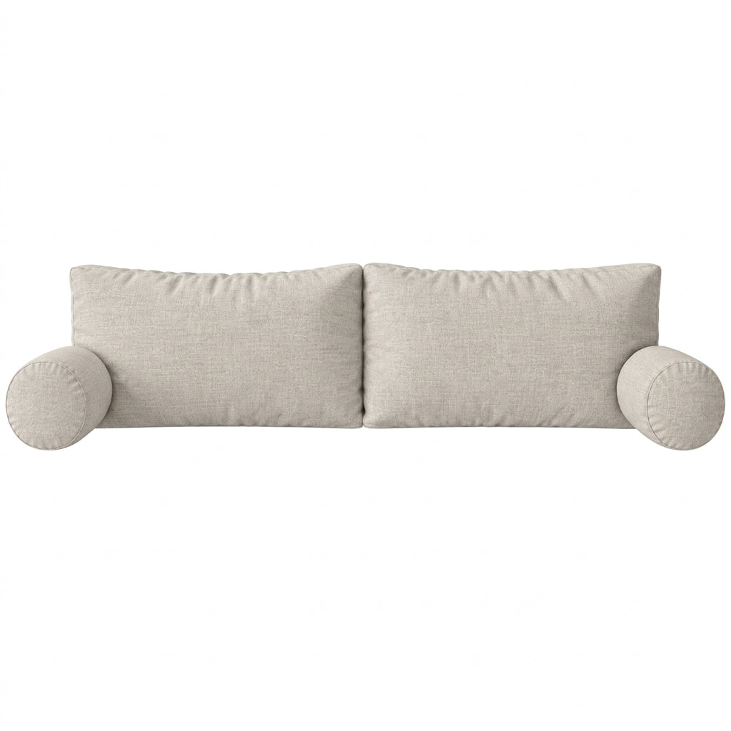 Twin Swing Bed Back Cushion + Bolster Set – Cast Silver Sunbrella