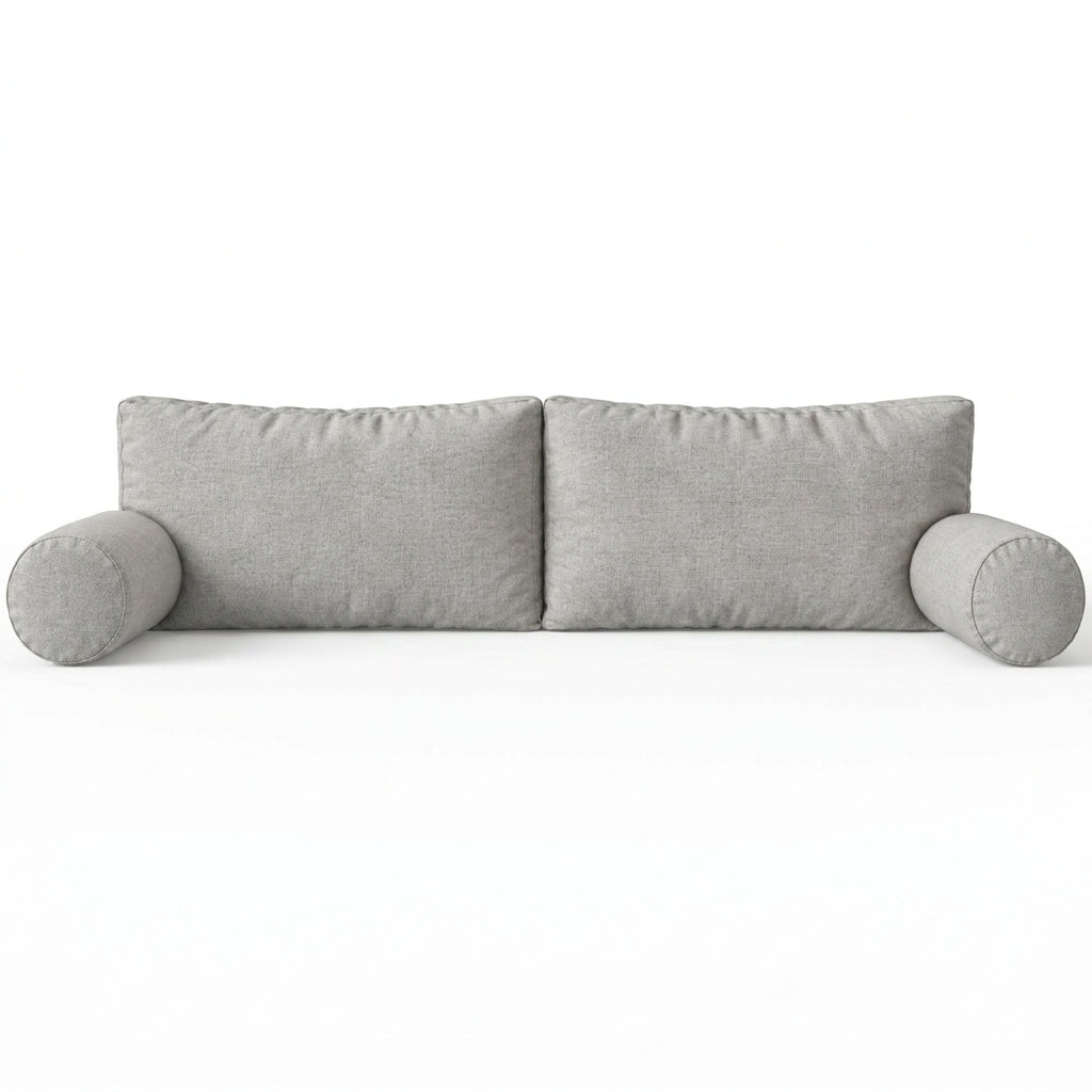 Full Swing Bed Back Cushion + Bolster Set – Cast Silver Sunbrella