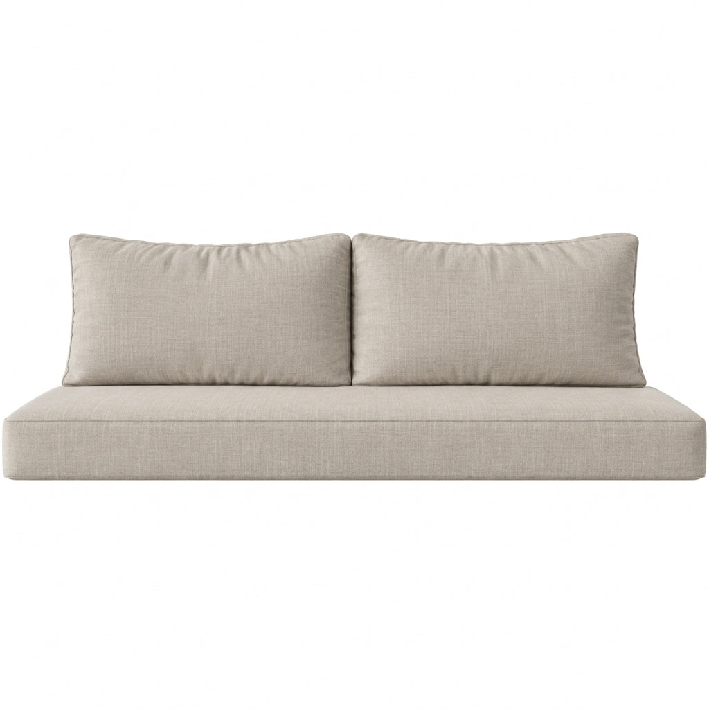 Twin Swing Bed Seat + Back Cushion Set – Canvas Flax Sunbrella